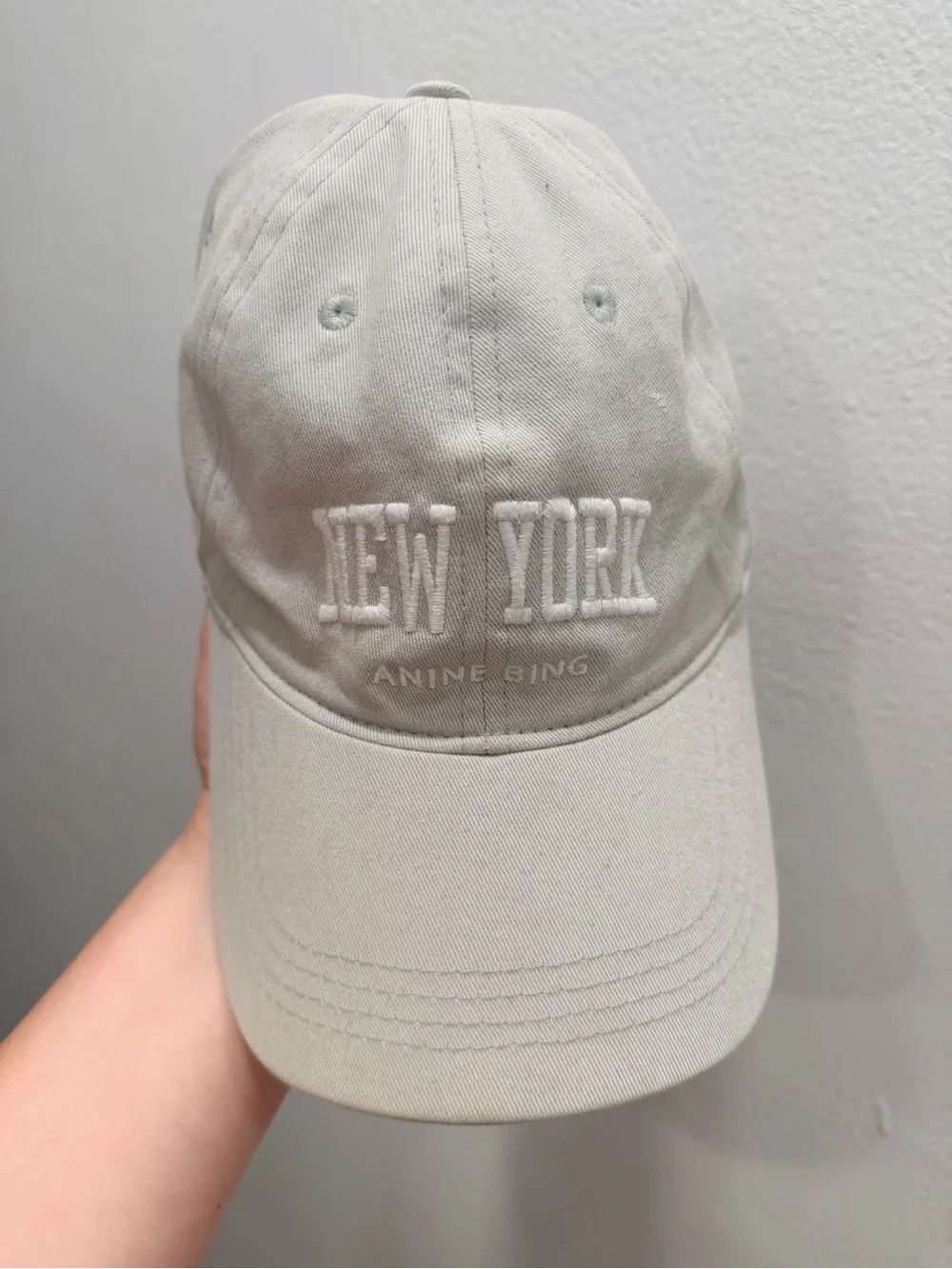 Anine Bing NEW YORK Embroidered baseball cap